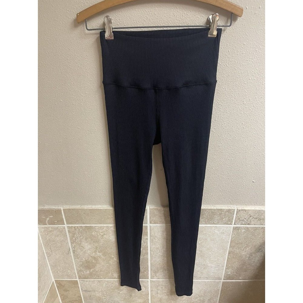 Tan Lines Reformation Ribbed Legging Small Black ankle